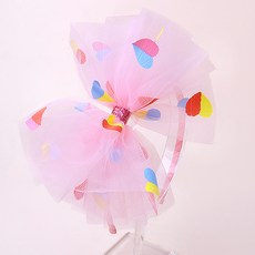 MerciBand 女童用Let's Party網紗蝴蝶結髮帶