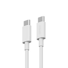 Cuktech Type-C轉Type-C 100W 數據線 5A CTC515N, 1個, 白色, 1.5m