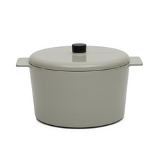 QUEEN SENSE Viseum電磁爐適用雙耳不沾湯鍋+鍋蓋, 24cm, 灰色