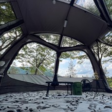 아이두젠 스타돔 육각 텐트 전용 TPU 우레탄 창 윈도우형 + 보관가방 세트, 블랙