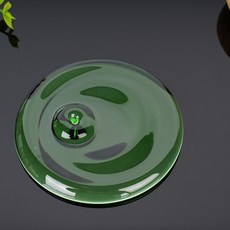 玻璃彩色現代圓形香插 MW0145, 綠色