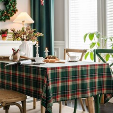 Minimo廚房家庭派對感性餐桌格紋桌巾, 140 x 180 cm, 綠色