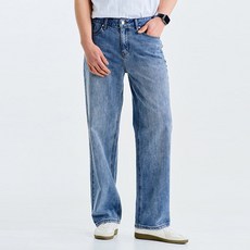 大尺碼俱樂部 男款半寬版牛仔褲 SAA 1006