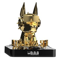 D.O.G 水晶 2合1 停車號碼牌 杜賓犬, 1個, 金屬金色