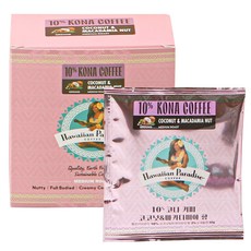 Hawaiian Paradise COFFEE 10%科納椰子夏威夷豆香滴漏咖啡包, 1個, 10g, 6入