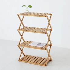 MARKET B JAWAL 寬版竹製層架, 單一顏色, 4層