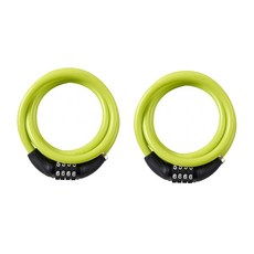 Samchuly 4段式自行車密碼鎖 S號, 2個, 綠色