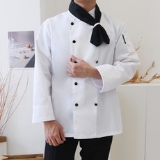 Lebata黑色領巾長袖廚師服+襪子 隨機出貨