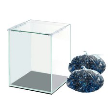 grovita Oldiaman 玻璃漁港 15 高立方體 + 玻璃珠地板 2p, 單色（水箱）、海洋藍（珠子）