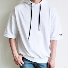 Jhstyle 夏季素色連帽短袖T恤 JHROK407