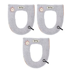 保暖馬桶坐墊, 灰色的, 3個