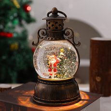 Labovia 經典雪花自動閃亮聖誕室內裝飾燈籠燈飾水晶球, 類型 2