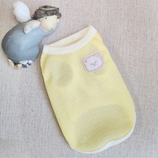 Coco studio 寵物 Shin 粉彩熊背心, 1個, 黃色