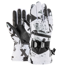 防寒觸控螢幕滑雪手套, 白色