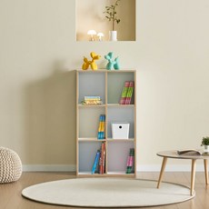 핀란디아 유아용 브리즈 미니 하프 틈새 전면 낮은 거실 원룸 하프 책장 방문설치, 화이트, 3단