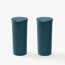 JAJU 圓筒形矽膠製冰盒, 2個, 藍色