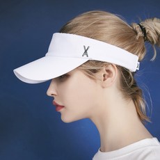 VARZAR LOGO文字造型鉚釘裝飾空頂遮陽帽