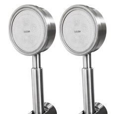 LIVINGiF Titan不鏽鋼蓮蓬頭, 銀色, 2個