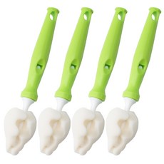babybear 花型奶嘴刷, 綠色, 4入