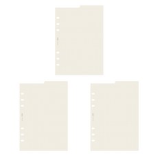 PLEPIC A5 6孔雙面索引墊 手帳補充內頁 點點 自然風, 30張, 3個
