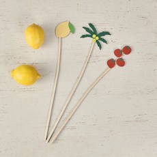 모던하우스 썸머마켓 파라다이스 프루츠 우드 스틱 세트, 혼합색상, 1개, 3개입