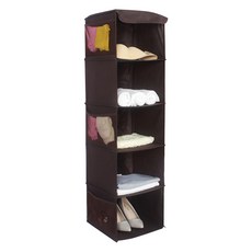 마켓감성 걸이식 수납함 5칸형, 1개, 브라운