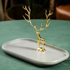 麋鹿裝飾托盤, 立式