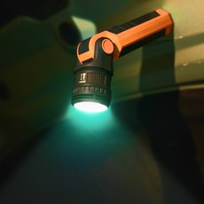 캠프365 파워플렉스 180도 헤드회전 줌랜턴, 블랙 + 오렌지, 1개