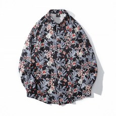 男款 Market A 復古藝術圖案襯衫