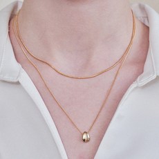 앵브록스 여성용 flame layered 목걸이 세트