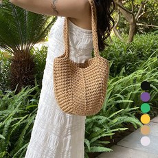 Elsso 夏季手工編織針織肩背包