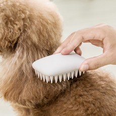 Rabbit矽膠寵物梳子 方形, 象牙, 1個