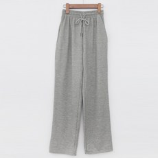 QNIGIRLS 素色鬆緊綁帶棉質寬褲