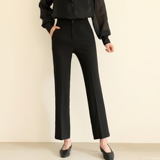 BBAEBBAE 女款隱藏式鬆緊帶微喇叭西裝褲