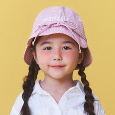 화이트샌즈 아동용 소프트 체크 라운드 메이슨 이중챙캡