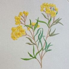 Oriental Mood野花刺繡緞子小麥花, 1套, 混色