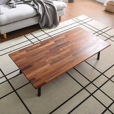 멀바우 접이식 거실 테이블 1200 x 600 mm