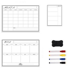 磁吸式月週日計畫白板+白板筆組