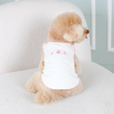 AMYLOVESPET 狗狗LA柔軟睡眠背心, 粉紅色(兔子)