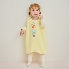 milkmile 兒童款迪士尼寶寶小熊維尼蜜蜂搖粒絨睡眠背心