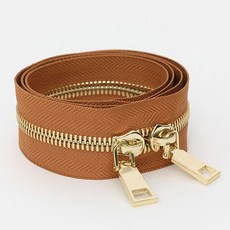 HAPPY BEARS ELEV 8號金屬拉鍊, 1個, 馬鞍棕