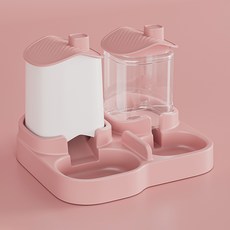 Lanboer 寵物城鎮半自動飲水器, 粉紅色, 1個