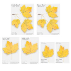 Appree STICKY LEAF 楓葉基本款便利貼3件組 B, 2套, 黃色