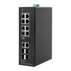 Nextu 工業用 L2 環形 8埠 PoE 2.5G 4SFP 交換式集線器, POE4122MDTL2-25G, 1個