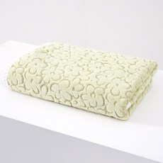 Sonio 花朵柔軟沐浴浴巾 300g 聚酯纖維紗, 1個, 02 黃色