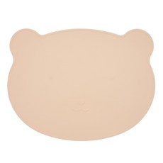 아띠홈 곰돌이 실리콘 테이블 매트, 버터, 1인(36cm x 28cm x 1.6mm), 1개