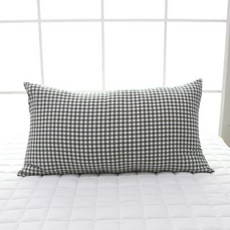 보몽드 국내산 면 30수 선염 사계절 대쿠션 솜포함, 포니체크 카키브라운