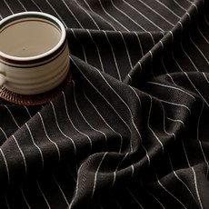 Cheonpam 大幅 20支 色織棉 人字紋 Karin 條紋布料, 深棕色(1372)