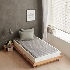 한일의료기매트 전자파안심 EMF 탄소열선 전기매트 스퀘어그레이 HI-40, 슈퍼싱글(100 x 200 cm)