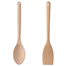 이케아 RORT UTFORMA 주방 조리 스푼 + 뒤집개 세트, 너도밤나무, 1개